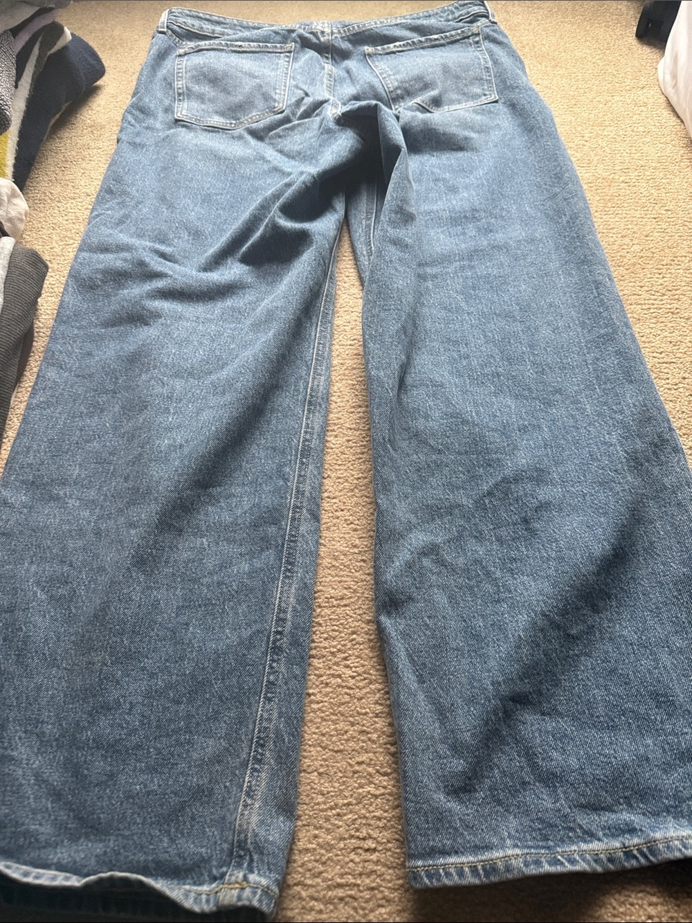 Old Navy extra high-rise wide leg classic blue Women's Jeans - Picture 3 of 3